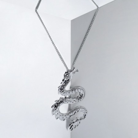 Piece "Dragon" wriggling, silver color, l = 46 cm