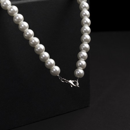 Pearl beads "Bride" ball No. 10, white color, l = 40 cm-5