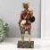 Polystone souvenir with clock "Golden Dragon in Kamisole, with a sword" 12x9x32 cm