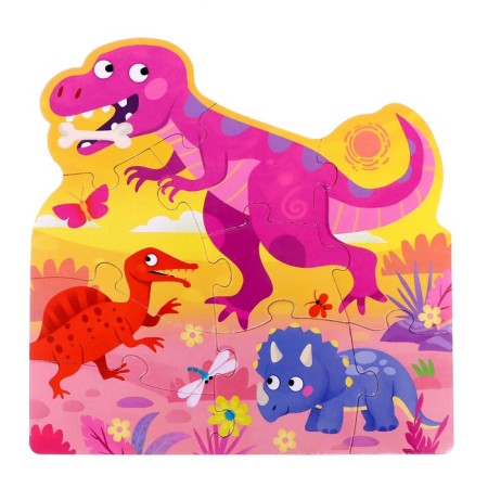Figure puzzles 4 in 1 "world of dinosaurs", 9,12,15.20 elements-2