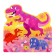 Figure puzzles 4 in 1 "world of dinosaurs", 9,12,15.20 elements