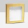 Self -charged box, with a window, gold, 16 x 16 x 3 cm