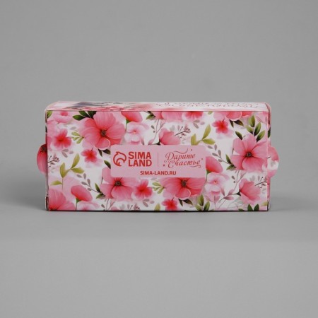 Box for Makarun, confectionery packaging "Cat Flowers", 12 x 5.5 x 5.5 cm-3