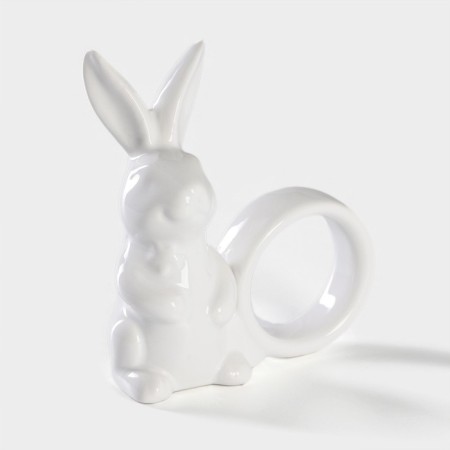 Ring for napkins “Bunny”, 9.1 × 4.3 × 10.5 cm, white color-2