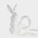 Ring for napkins “Bunny”, 9.1 × 4.3 × 10.5 cm, white color
