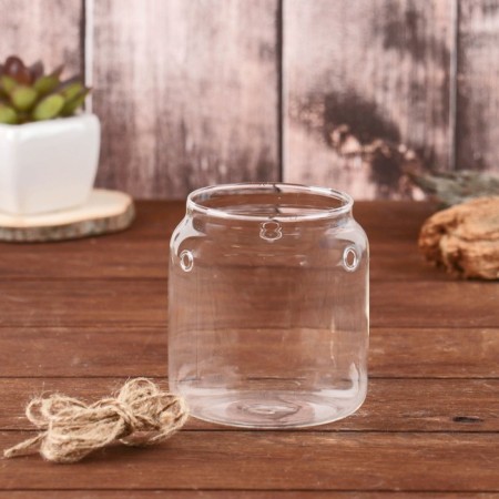 Florarium "Jars" with a rope, 8x8x9 cm-2