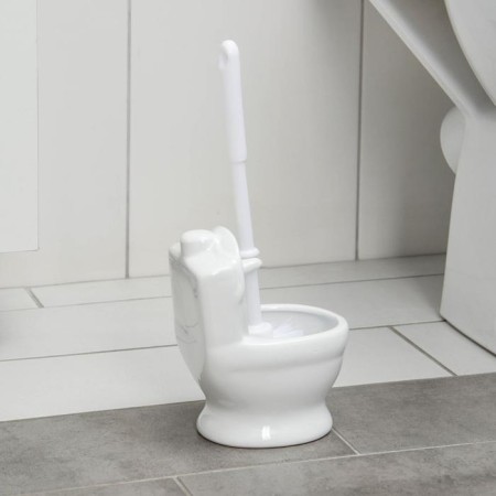 Blash for the toilet with the stand “Classic”, 10 × 14 × 32 cm, white color-4