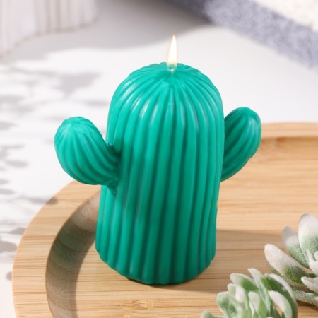 Figure candle "Cactus", 6.5 cm, green