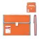 Plastic portfolio BRAUBERG Joy, A4 (330 x 245 x 35 mm), 13 departments, with edging, index labels, orange