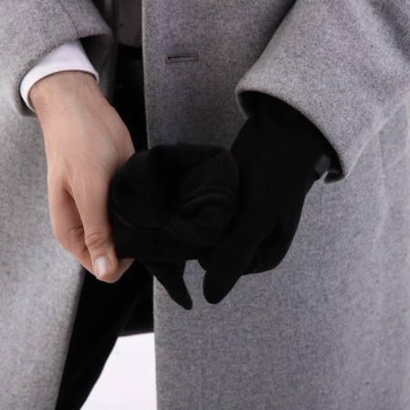 Gloves male, dimensionless, with insulation, black color-4