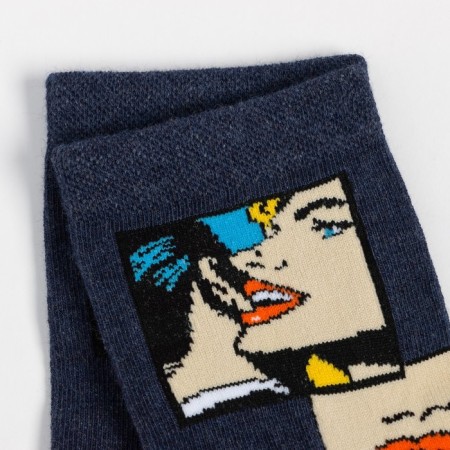 Women's socks, dark blue color, size 23-25-2