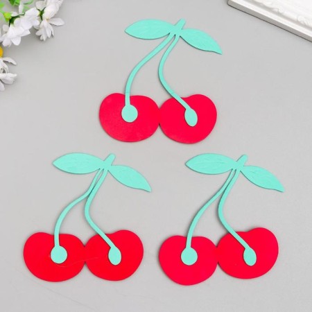 Decor for creativity EVA "Cherries" set 3 pcs 11x8.7 cm-2