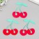 Decor for creativity EVA "Cherries" set 3 pcs 11x8.7 cm