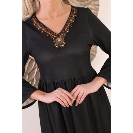 Women's dress, size 42, black color-3