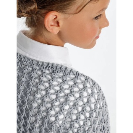 Свитер для девочки Amarobaby Knit Trend, рост 152 см, цвет серый-3