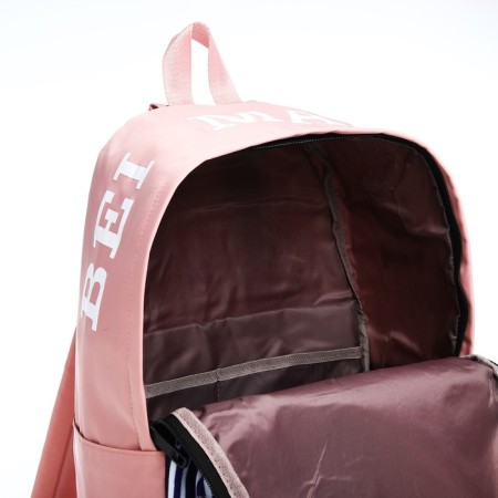 Youth backpack from textiles, 4 pockets, pink/multi -colored color-5