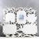 Photo frame with clock "Happiness" 4 photos, white