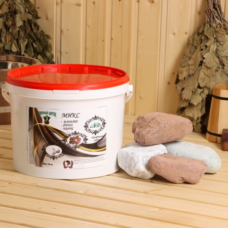Bath stone "mixture" jadeite, jasper, quartz, bucket 15kg