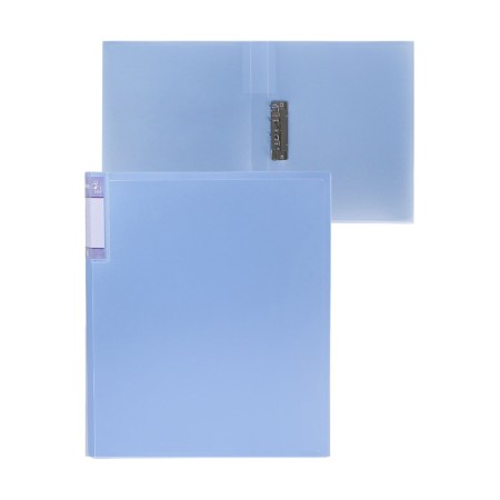 Folder with A4 clamp, 700 μm, root of 27 mm, calligrata top pastel, inner and end pocket, up to 180 sheets, heavenly