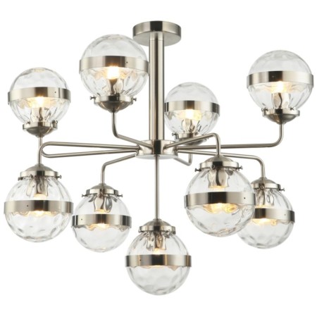 Sogno 9xe27 40w rod chandelier, size 75x75x62-122 cm, color nickel