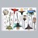 Sticker Plastic Interior Color "Lamps with Plants" 60x90 cm