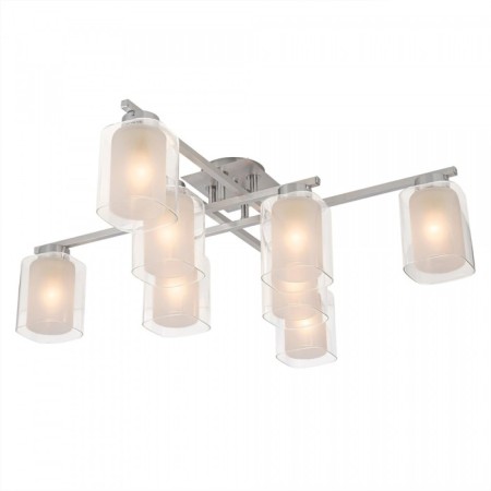 Ceiling Citilux Cutilux CL111180, 76.5x76.5x23.5 cm, 8x75W, E27, Gray color