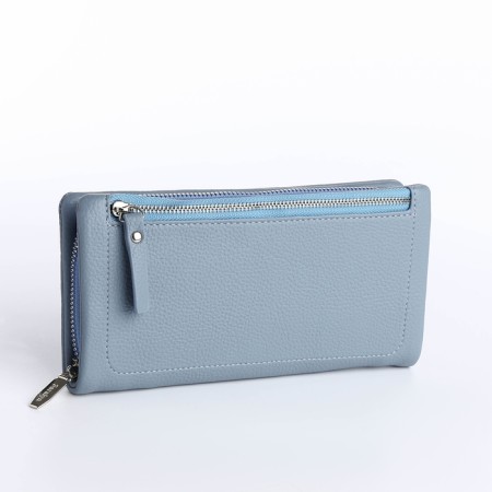 Women's wallet with lightning, blue color-1