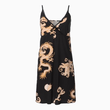 Night shirt female, black color, size 48-4