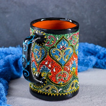 Rishtan ceramics mug "Samarkand", 500 ml, mix-1