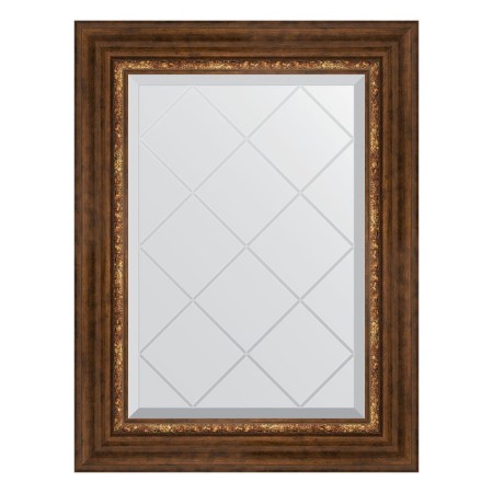 Mirror with engraving in the baguette frame, Roman bronze 88 mm, 56x74 cm