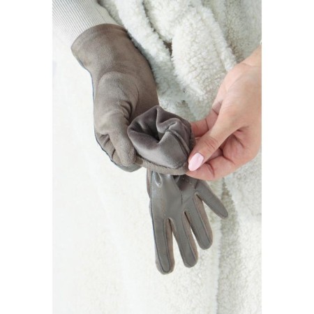 Gloves are female, dimensionless, without insulation, beige color-2