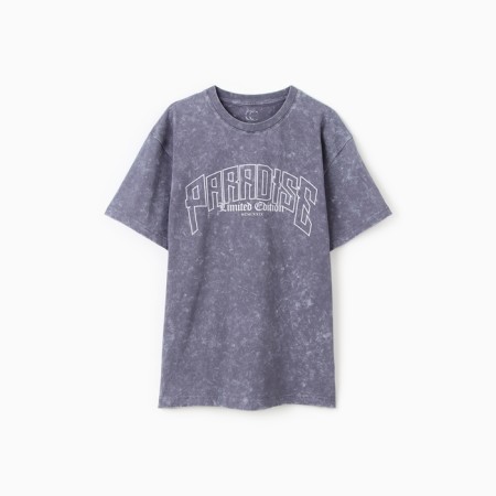 T-shirt male, dark gray color, size 46 (m)
