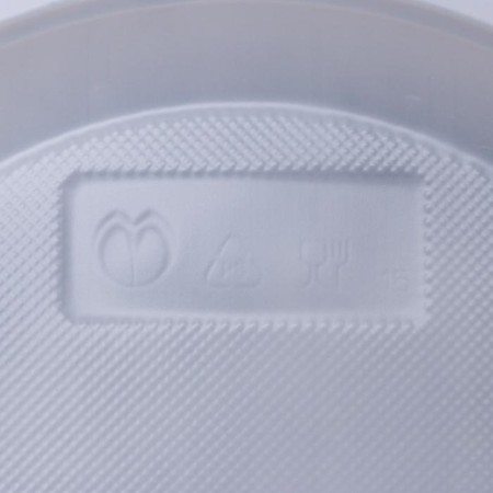 Plastic disposable plates, d = 20.5 cm, white color, 12 pcs/pcs-2