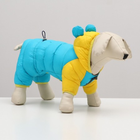 Kombinozon "Bear", size 12 (DS 28 cm, OG 38 cm, Osh 27 cm), yellow-blue