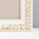 Photo frame plastic 35x50 cm, gold with white (plastic screen)