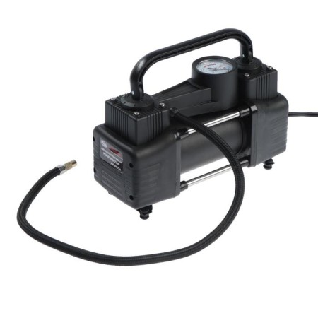 Automobile compressor, two-cylinder Autovirazh 75 l/min with a manometer AV-010750-2