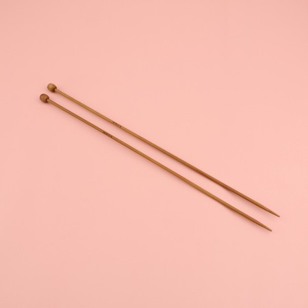 Knitting needles, straight lines, d = 3 mm, 25 cm, 2 pcs