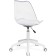 Computer chair Kolin with a pillow metal/eco -leather/plastic, white/transparent 46x64x86 cm