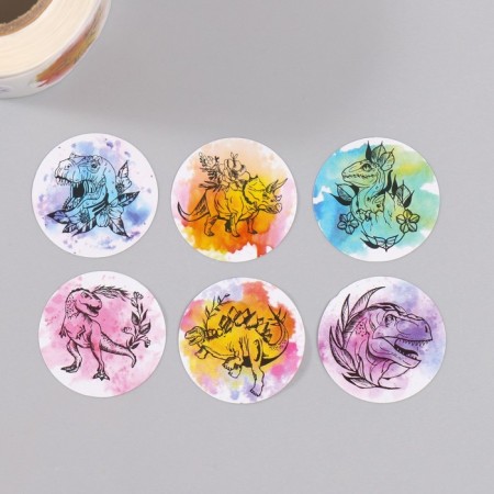 Stick Paper "Dinosaurs" d = 2.5 cm 252 pcs in the roll-3