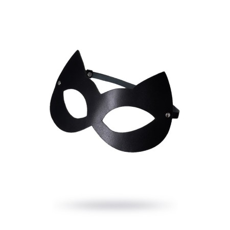 Mask "cat", leather, black