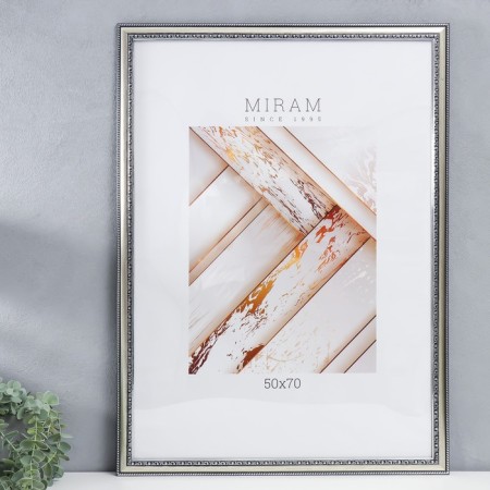 Photo frame Plastic "Mira" 50x70 cm 644821-20, silver (plastic screen)