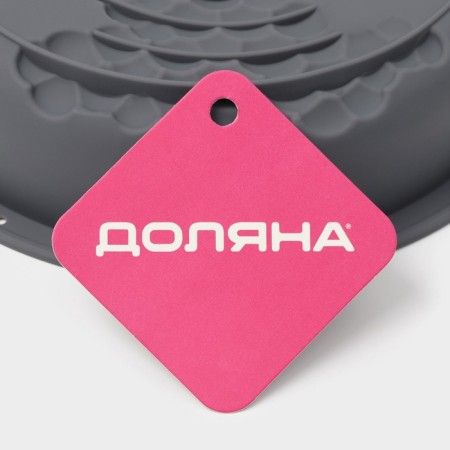 Form for baking and mousse desserts of the share "airiness", silicone, 18.5x4.5 cm, gray-7
