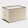 Stellid box for storage with a flamingos lid, 39 × 25 × 25 cm, beige color