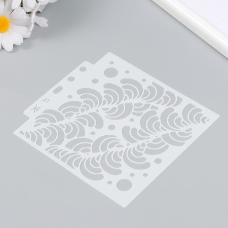 Stencil plastic "Sea Route" 13x14 cm-1