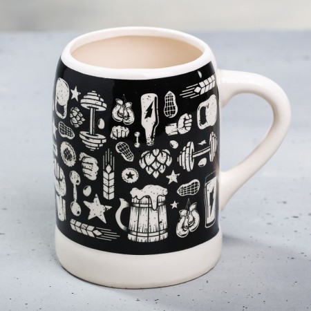 Mug Beer ceramic expensive attention "man is always right", 600 ml-3