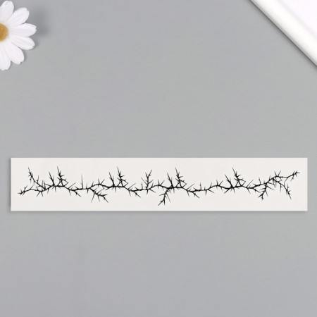 Tattoo on the body Black "Bracelet. Spikes" 20x3 cm
