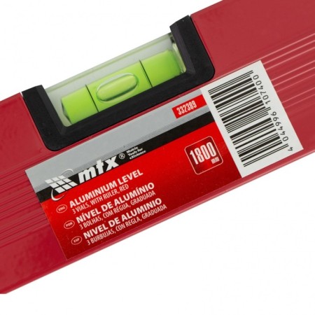 Aluminum level MTX 332389, 3 eye, ruler, 1800 mm-5