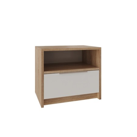Bedside table, 460x333x400, oak sonoma light/white alaska