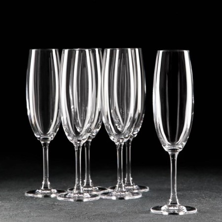 Set of glasses for champagne Sylvia, 220 ml, 6 pcs