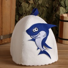 Bath cap with children's applique 